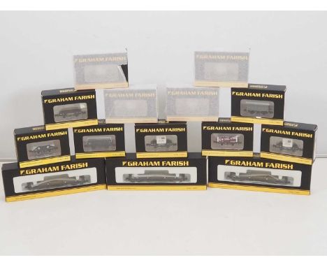 A group of GRAHAM FARISH by BACHMANN N gauge wagons and bogie wagons - VG/E in VG/E boxes (14)