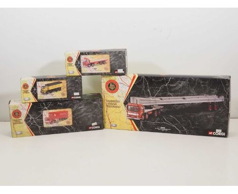 A quantity of CORGI 1:50 Scale diecast rigid and articulated lorries from the 'British Road Services' collection - VG in G/VG