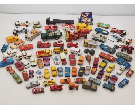 A group of mostly unboxed playworn diecast vehicles by CORGI and BRITAINS - F/G (unboxed) (Q)