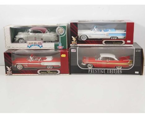 A group of 1:18 scale 1950s American Outline diecast cars by YAT MING, ANSON and MOTOR MAX - VG/E in VG boxes (4)