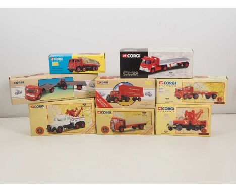 A group of CORGI CLASSICS rigid and articulated diecast lorries, all 'British Road Services' examples - VG in G/VG boxes (8)