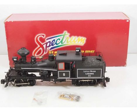 A SPECTRUM by BACHMANN G scale American Outline Two-Truck Heisler steam loco in 'Little River Logging Co' livery - VG in G/VG
