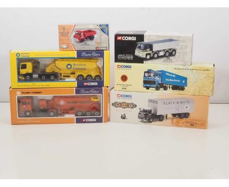 A group of CORGI and CORGI CLASSICS 1:50 scale diecast rigid and articulated lorries in various liveries - VG/E in VG boxes (