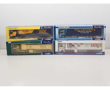 A group of CORGI 1:50 scale diecast articulated lorries in various transport liveries - VG/E in VG boxes (4)