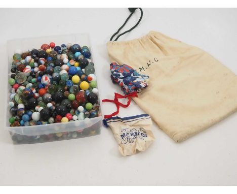 A large sack of vintage marbles, believed to be mostly 1960s/70s, possibly some earlier examples - 8.5kg plus - G