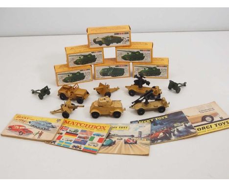 A quantity of unboxed diecast military vehicles by LONESTAR together with some boxed plastic military vehicles by AIRFIX (The