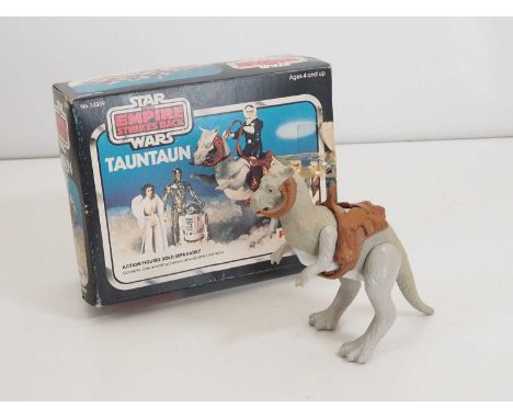 A vintage Star Wars (Empire Strikes Back) PALITOY Tauntaun figure, bridle missing - G/VG in G box