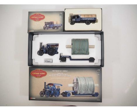 A pair of CORGI 1:50 Scale diecast 'Vintage Glory of Steam' sets both featuring Pickfords lorries - VG in VG boxes (2)