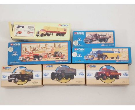 A group of CORGI CLASSICS 1:50 scale American Outline trucks of various types - VG in G boxes (7)