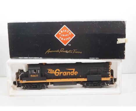 An ARISTOCRAFT Gauge 1 (1:29 scale) American Outline GE U25-B diesel locomotive in Rio Grande livery - VG in G box