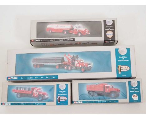 A group of CORGI 1:50 Scale diecast American Outline diecast lorries, all petrol company related - VG in G/VG boxes (4)