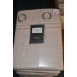 *Casa Home Blackout Quilted Eyelet Curtains in Blu