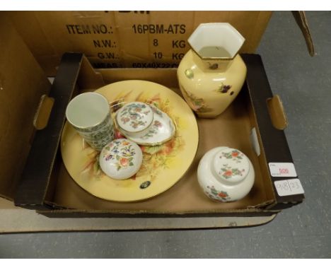 Box including Aynsley, peace cup, etc.