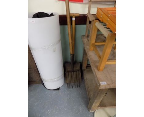 Long handled fork and shovel