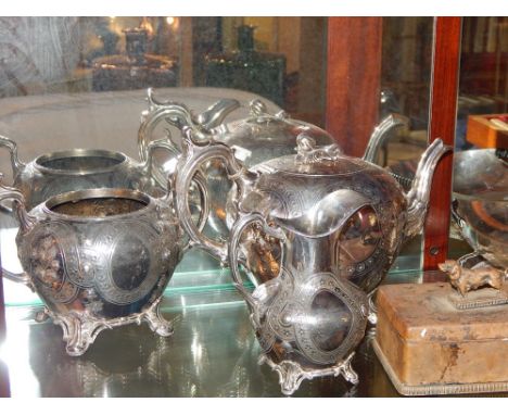 A large quantity of various silver plated items, to include teapots, coffee pots, flatware, etc.