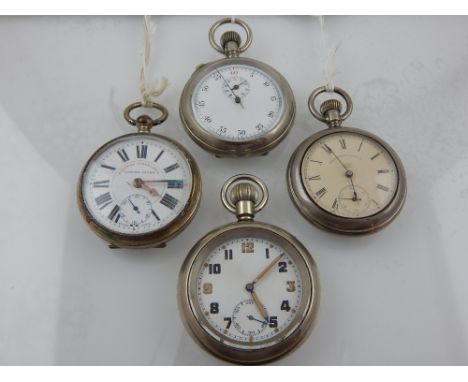 A Railway Timekeeper Special Lever open faced pocket watch, the enamel dial with Roman numerals, subsidiary seconds dial at s