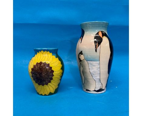 A Dennis Chinaworks pottery 'Emperor Penguin' Vase, designed by Sally Tuffin, 2004, no. 26, 21cm tall, together with a Dennis