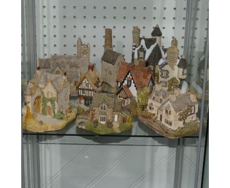 A small quantity of Lilliput Lane Models, comprising Moreton Manor, Helmere Cottage, Tanglewood Lodge, St Lawrence Church, Gl