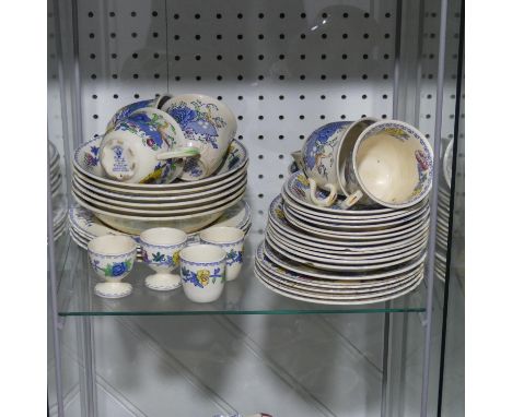 A Masons Ironstone 'Regency' pattern part&nbsp;Dinner and Tea Service, the six place setting including Tureens, Tea Cups, Pla