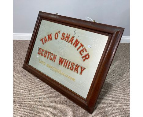 Vintage Advertising; an early 20thC 'Tam O' Shanter' Scotch Whisky Pub Mirror, mirroring degraded in places, W89.5cm x H64cm 