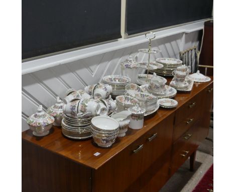 An extensive Paragon Bone China 'Country Lane' Dinner, Tea and Coffee Service,&nbsp;to include Cake Stand, ten Cups and nine 