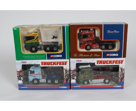 4 Corgi Limited Edition Tractor Units. 2x Truckfest series - CC13223 DAF XF Super Space cab, E A Gill &amp; Son and a CC14004