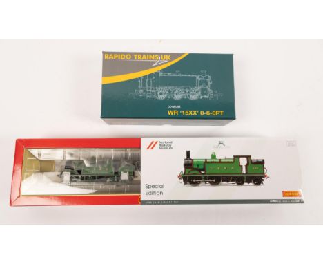 2 OO Locomotives. RAPIDO Trains U.K. B.R. Western Region '15XX' 0-6-0 Pannier Tank Locomotive 1500 in unlined black with earl