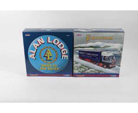 2 Corgi Limited Edition Set. CC99174 Malcolm, comprising 3 tractor units, MAN TGA XL, Volvo FH and FH Globetrotter, with a cu
