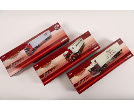 3 Corgi Limited Edition Hauliers of Renown series Trucks. CC13727 Scania R Fridge Trailer, Hayton Coulthard Freight Forwardin