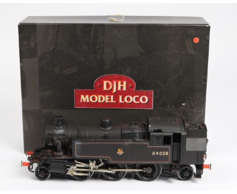 A DHJ O gauge electric BR Standard Class 2 2-6-2T 84XXX Locomotive. 84028 in lined black livery. Boxed, with some packing. GC