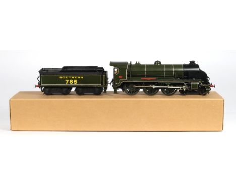 A kit built 2-rail O gauge Tender Locomotive. A Southern Railways King Arthur Class  4-6-0 'Sir Mador de la Porte' running nu