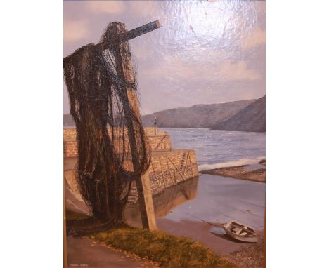 Alison Avery oil on canvas gilt framed seascape. 40 x 30 cm
