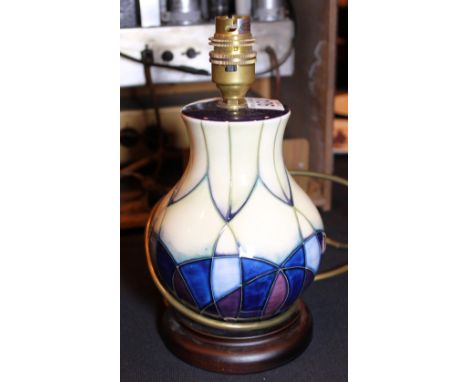 Moorcroft modern Indigo lamp base