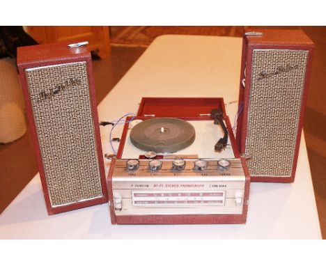 Sanyo retro portable High fidellity stereo deluxe record player and radio 