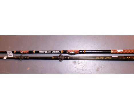 Two sea fishing boat rods, Shakespeare Ugly Stick and one other