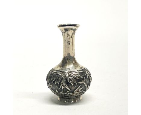 A miniature antique Chinese silver vase, H. 6cm. Prov Jean Rich collection.