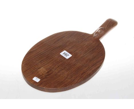 A Robert Mouseman Thompson oak cheeseboard