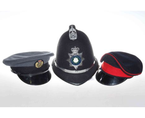 South Yorkshire Police helmet, R.A.F. and other military caps (3)
