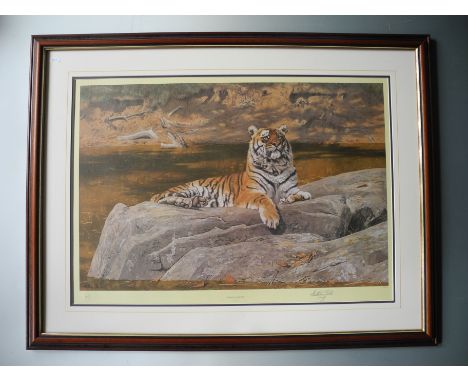 ANTHONY GIBBS (b.1951) framed, glazed, signed and numbered, 20th Century, print, title to work ‘Quizzical Quadruped’, wildlif
