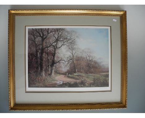 CAESAR SMITH. Framed, glazed, signed, 20th Century, numbered print, title to mount ‘Sunday Walk’, landscape depicting an indi