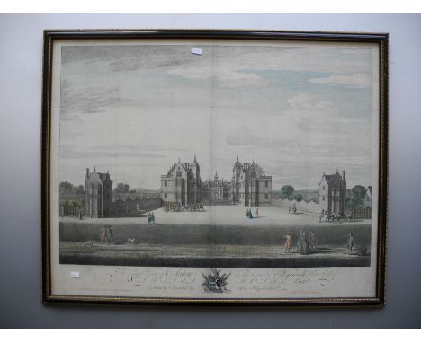 Framed, unsigned, 18th Century, print, title to work ‘The East view of Aston in the County of Warwick the seat of Sir Lister 