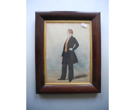 PATRICK WYBRANT (1816-1894) Framed, glazed, signed, dated 1850, watercolour and acrylic on paper, portrait of a young gentlem