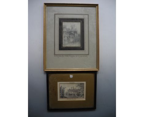 Pair of framed, glazed, signed, 19th Century, watercolour on paper, to include one J VINCENT BARBER (1788-1838) architectural