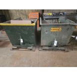(2) Heavy Duty Steel Self Dumping Hoppers