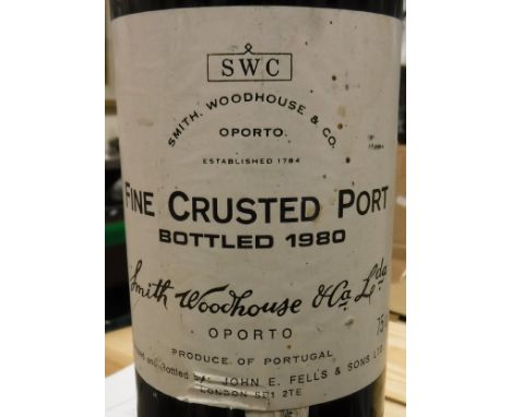 Two bottles Smith Woodhouse & Co. Fine Crusted Port Bottled 1980, together with one bottle Late Bottled Vintage 1974 Bottled 