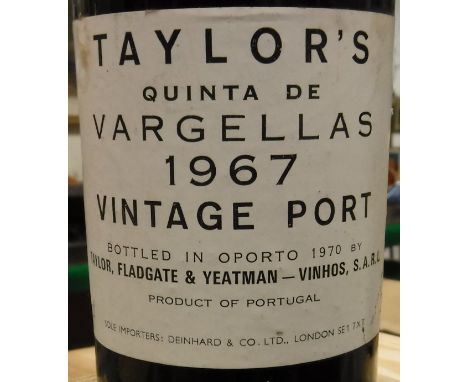One bottle Taylors Quinta de Vargellas Vintage Port 1967 and one bottle of Cockburns Late Bottled Vintage Port 1984 (2)