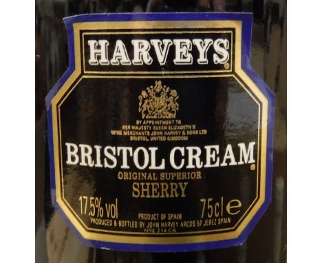 One bottle Bell's Extra Special Old Scotch Whisky 8 Year Old, one bottle Harvey's Bristol Cream, one bottle Osborne Fino Quin