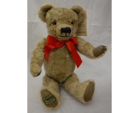 A Merrythought Harrods mohair bear, limited edition No'd. 00732/1000 with growler CONDITION REPORTS Has general wear and tear