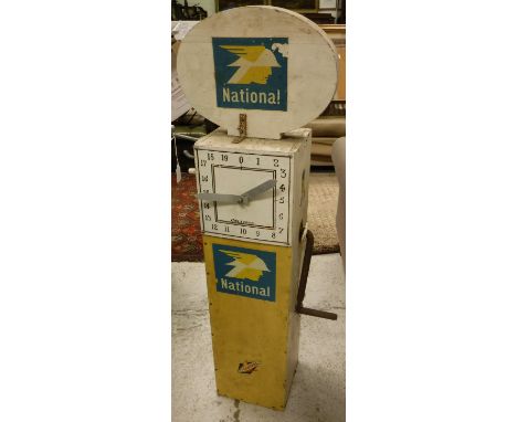 A scratch-built model "National" petrol pump
