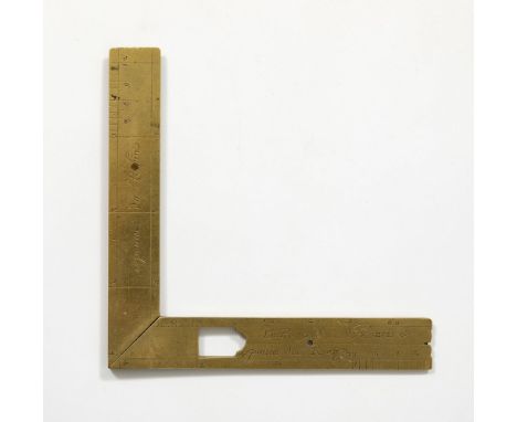 Gilt metal square; Paris, 19th century.Gilt metal.With workshop marks.Measurements: 11,2 x 15,5 cm (open).This piece belongs 